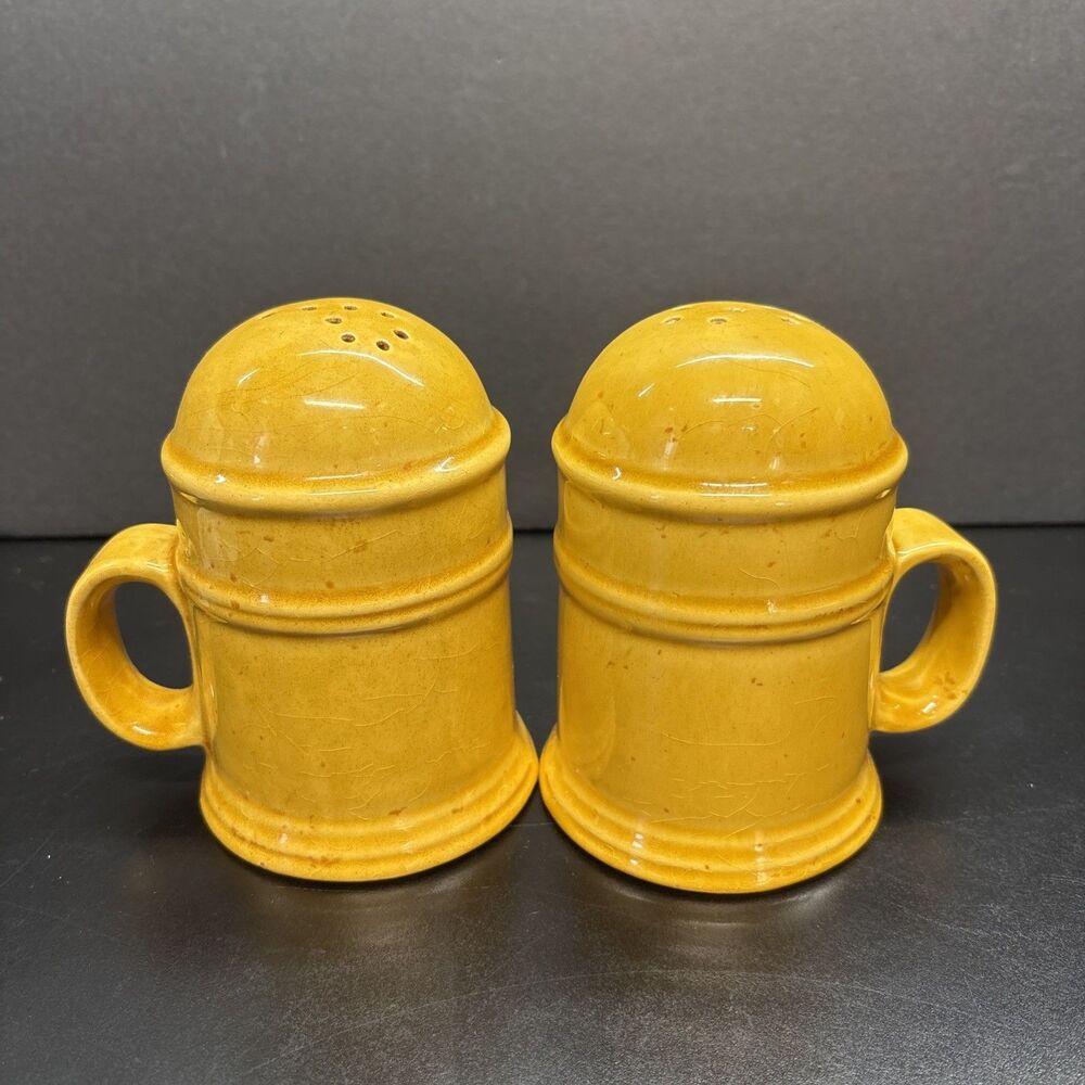 Retro Yellow Salt & Pepper Shakers